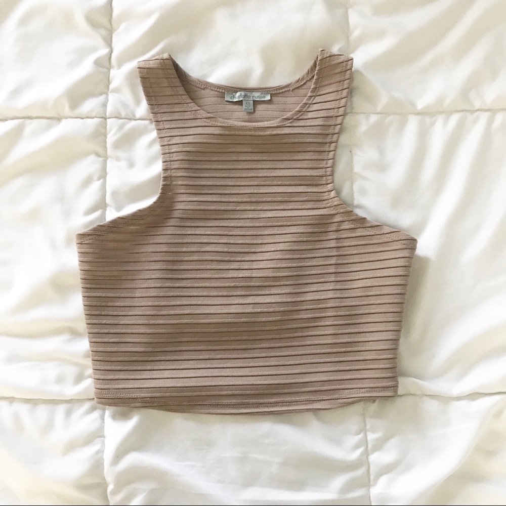Beige Crop Top